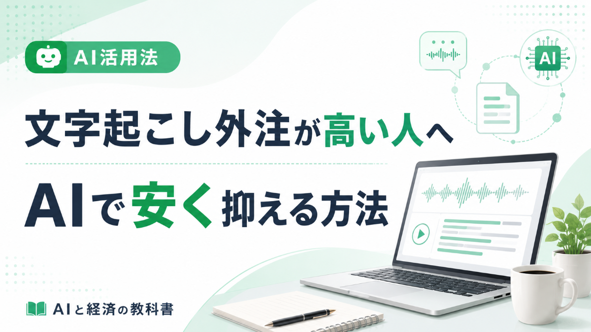 文字起こし外注が高い人へ|AIで安く抑える方法