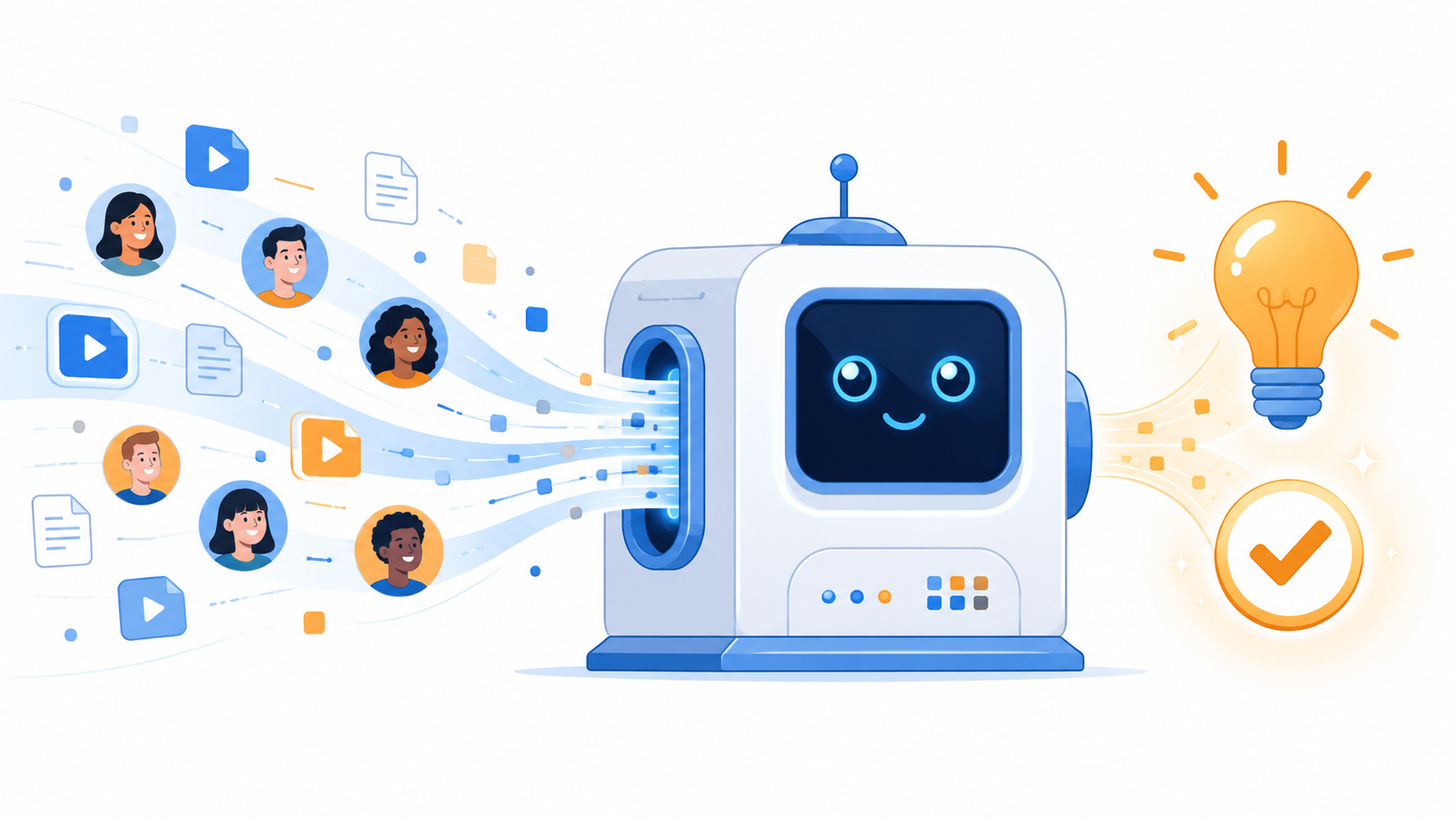 データを学習して判断を出力するAIのイメージ図