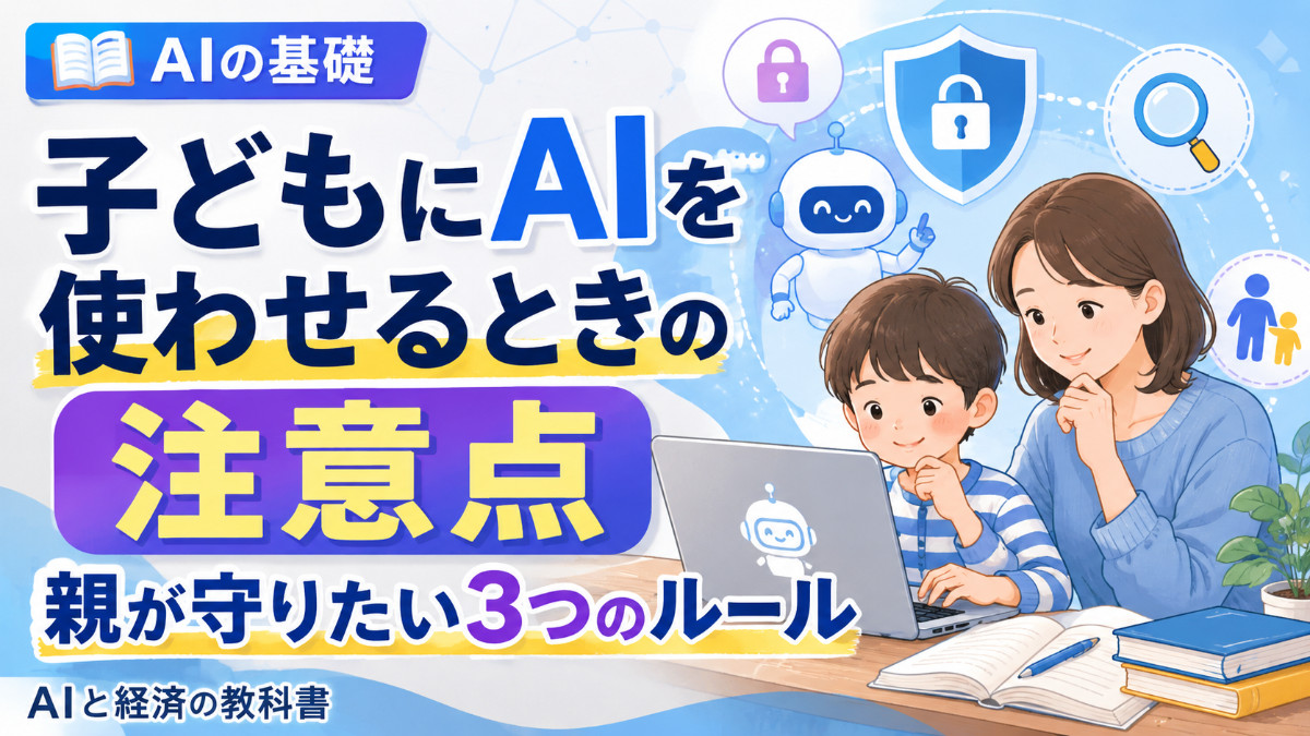 子どもにAIを使わせるときの注意点|親が守りたい3つのルール