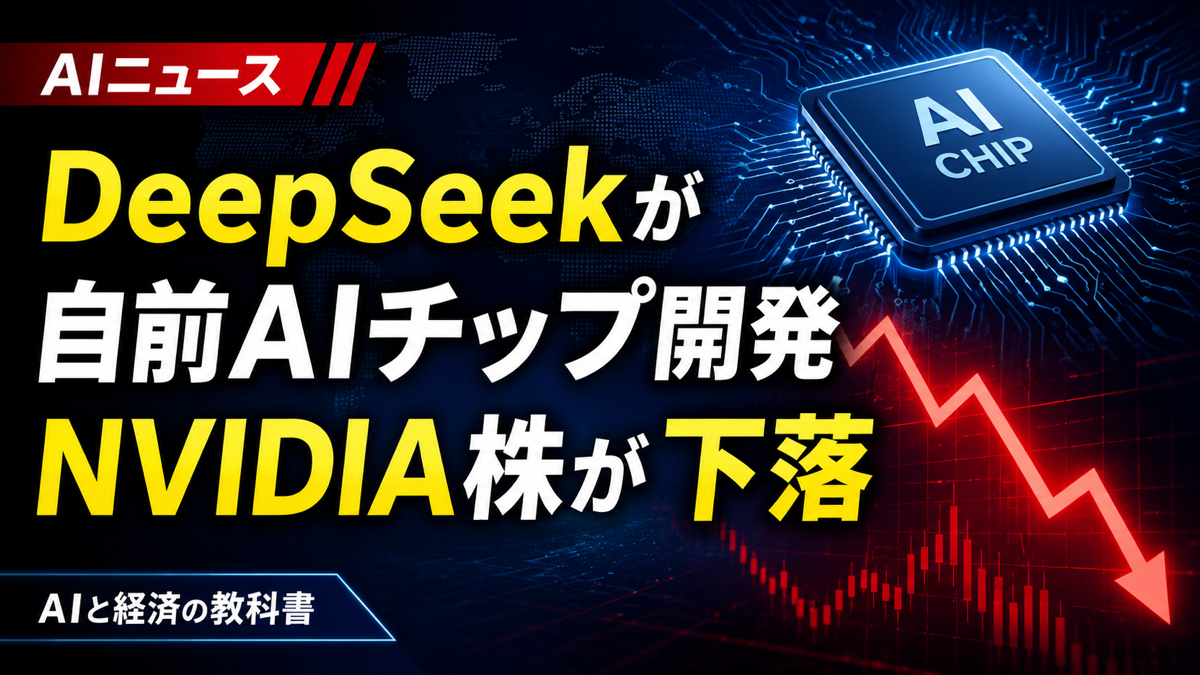 DeepSeekが自前AIチップ開発、NVIDIA株が下落