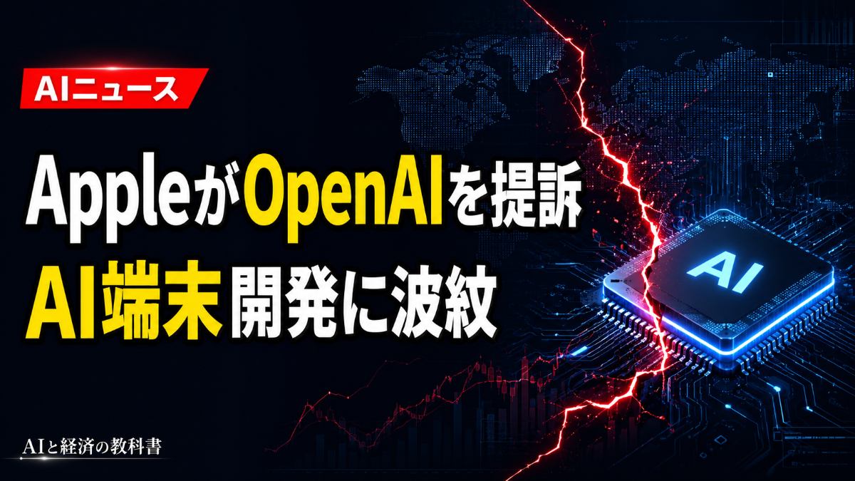 AppleがOpenAIを提訴、AI端末開発に激震