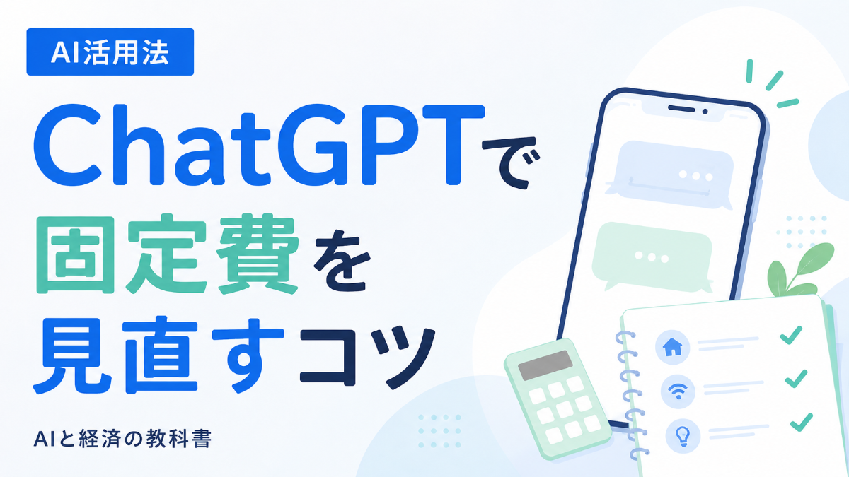 ChatGPTで家計の固定費を項目ごとに見直す方法